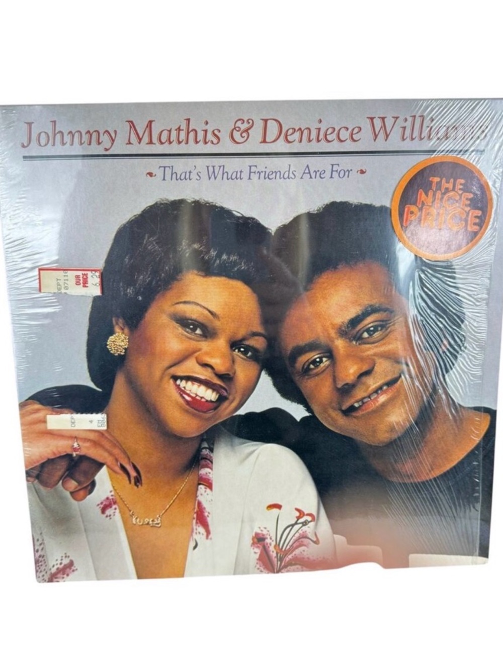 Vintage Johnny Mathis & Deniece Williams That's What Friends Are For LP Record‎